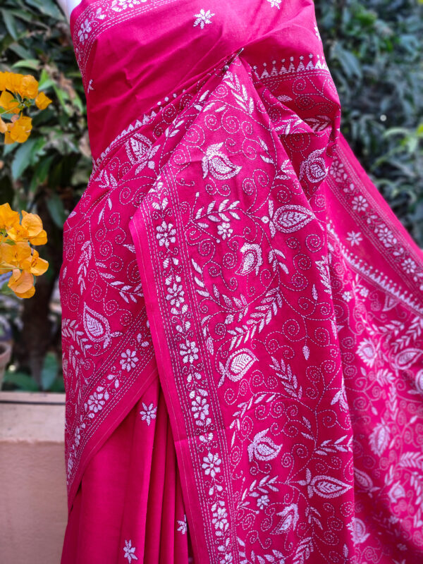 Khadi Kantha Saree - Image 2