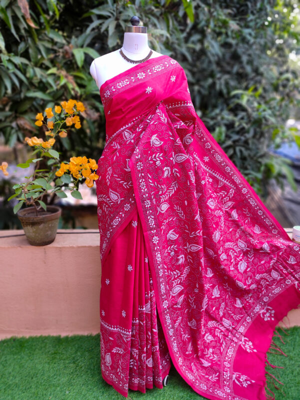 Khadi Kantha Saree - Image 6
